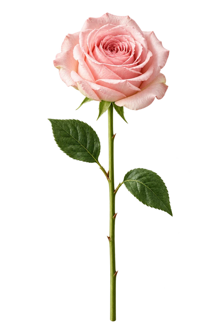 A single blush rose, an example of the flowers you can choose